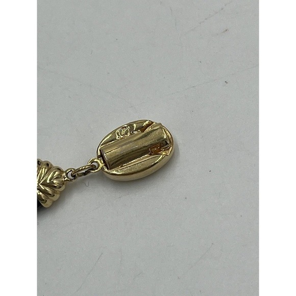 Swarovski Signed Vintage Swan Gold Tone Jet Black and Clear Lucite Bracelet - Picture 12 of 15